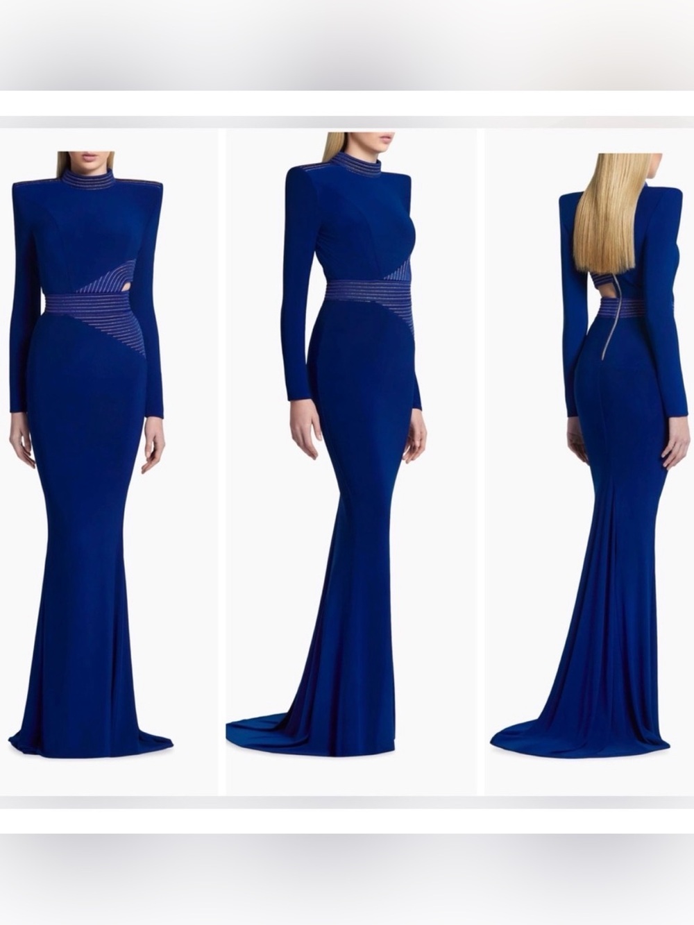 Zhivago Message To Love Long-Sleeve Gown Midnight size 6